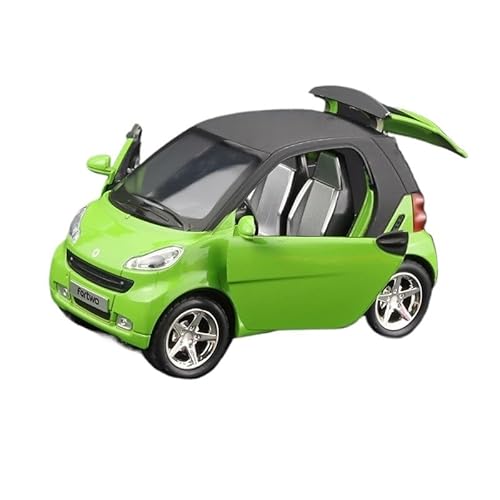 Für Skala Sterben Metall Mercedes-Benz Smart Alloy Toy Car Car Model Pullback Car Display Dekorationen Druckgussmodelle Motorfahrzeuge(Grün) von DUEVEL