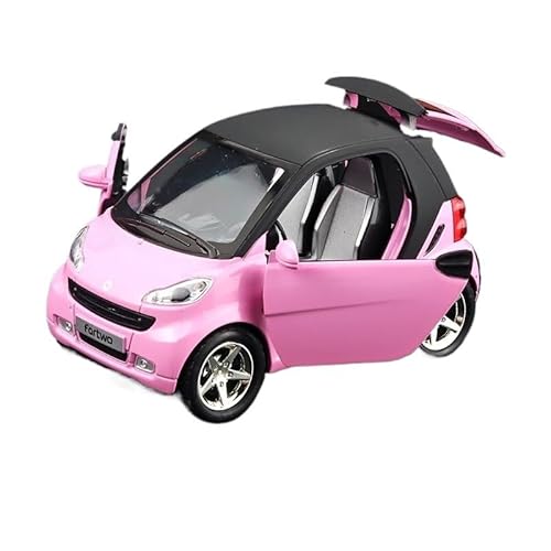 Für Skala Sterben Metall Mercedes-Benz Smart Alloy Toy Car Car Model Pullback Car Display Dekorationen Druckgussmodelle Motorfahrzeuge(Rosa) von DUEVEL