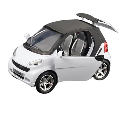 Für Skala Sterben Metall Mercedes-Benz Smart Alloy Toy Car Car Model Pullback Car Display Dekorationen Druckgussmodelle Motorfahrzeuge(White) von DUEVEL