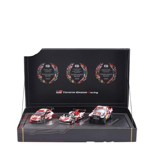 Harz 1 43 Spark Für Toyota GR Gazoo Racing 2023 Triple Crown Dreiteiliges Set Model Collection Druckgussmodelle Motorfahrzeuge von DUEVEL