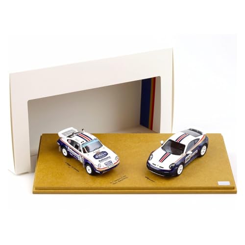 Harz Für Porsche Original Rothmans Dakar 953 1 43 Spark Set 2024 Rally Auto Sammlung Druckgussmodelle Motorfahrzeuge von DUEVEL