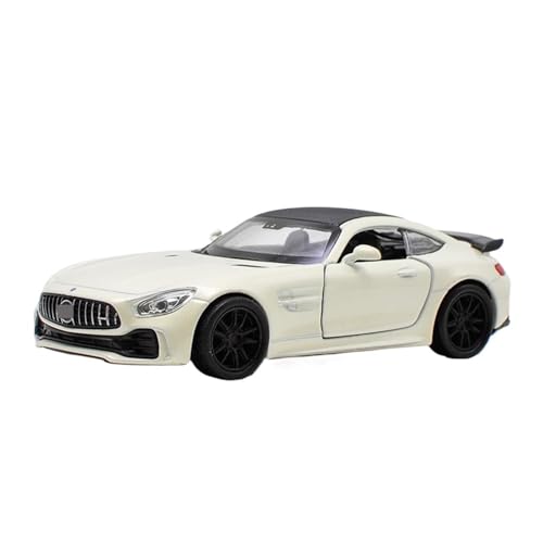 Kleines Modell 1 36 Für Mercedes Benz AMG GTR Legierung Sportwagen Modell Simulation Druckguss Metall Spielzeug Fahrzeug Modell Druckgussmodelle Motorfahrzeuge(White) von DUEVEL