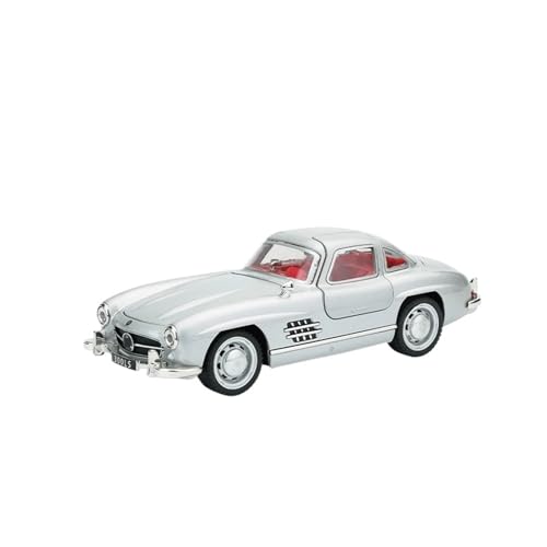 Legierung Auto 1 32 Für Benzs 300SL Modell Druckguss Metall Klassische Fahrzeuge Auto Modell Simulation Sound Licht Sammlung Druckgussmodelle Motorfahrzeuge(Silber) von DUEVEL