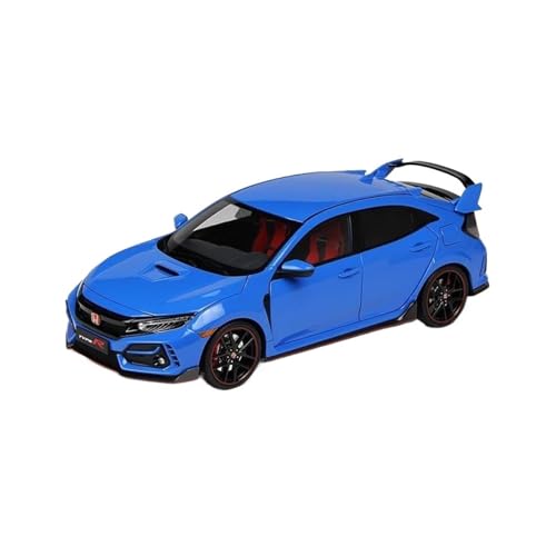 Maßstab 1/18 Für Honda Civic Type-R FK8 Legierung Vollständig Offenes Automodell Statische Anzeige Weihnachtsgeschenksammlung Druckgussmodelle Motorfahrzeuge(Blau) von DUEVEL