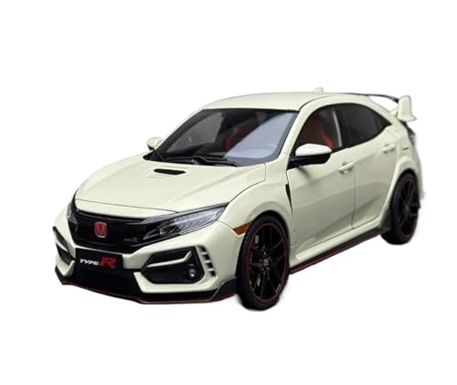 Maßstab 1/18 Für Honda Civic Type-R FK8 Legierung Vollständig Offenes Automodell Statische Anzeige Weihnachtsgeschenksammlung Druckgussmodelle Motorfahrzeuge(White) von DUEVEL