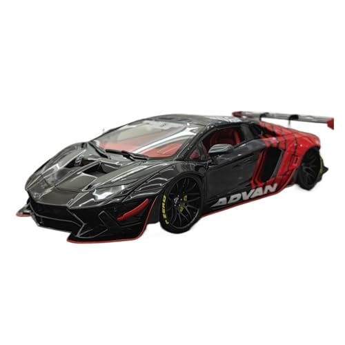 Maßstab 1 18 Für Lamborghini Aventad 2.0 Schwarz-Rot Harz Auto Modell Sammler Ornament Druckgussmodelle Motorfahrzeuge von DUEVEL