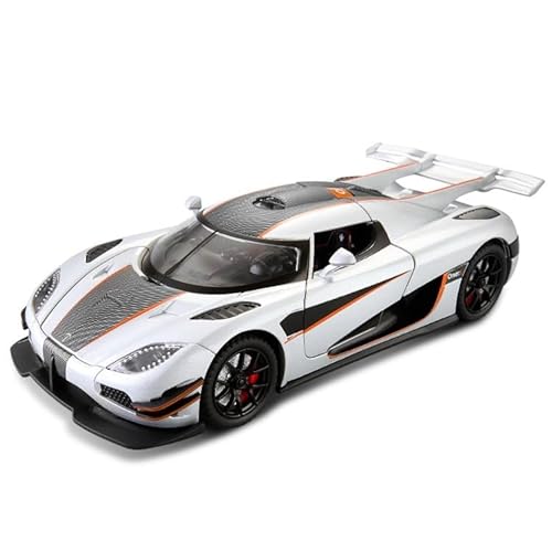 Maßstab 1 24 aus Metalldruckguss, Koenigsegg One1-Automodell, Legierungsmodell, Supersportwagen-Spielzeugsammlung Druckgussmodelle Motorfahrzeuge(White) von DUEVEL