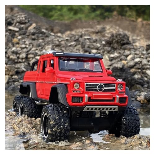 Maßstab 1 32 Für Benz G65 G63SUV Legierungsautomodell Hochsimulierte Geländefahrzeuge Mit Sound Und Licht Sammlerspielzeug Druckgussmodelle Motorfahrzeuge(Refit red) von DUEVEL