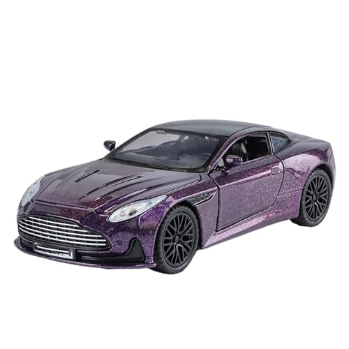 Maßstab 1 32 Für DB12 GT Coupe Legierungs-Druckguss-Sportwagenmodell Hochsimuliertes Metall-Rennwagenmodell Mit Sound- Und Lichtspielzeug Druckgussmodelle Motorfahrzeuge(Purple) von DUEVEL