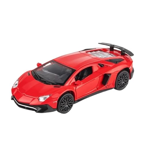Maßstab 1 32 Für Lamborghini LP750-4SV Druckguss-Legierung Pullback-Auto Sammlerstücke Aus Druckguss-Spielzeug Druckgussmodelle Motorfahrzeuge(Rot) von DUEVEL