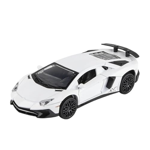Maßstab 1 32 Für Lamborghini LP750-4SV Druckguss-Legierung Pullback-Auto Sammlerstücke Aus Druckguss-Spielzeug Druckgussmodelle Motorfahrzeuge(White) von DUEVEL