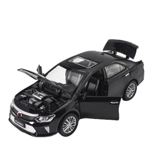 Maßstab 1 32 Für Toyota Camry, Automodell Aus Metalllegierung, Druckguss, Miniaturmodell, Spielzeug Mit Rückzug Und Soundlicht Druckgussmodelle Motorfahrzeuge(Schwarz) von DUEVEL