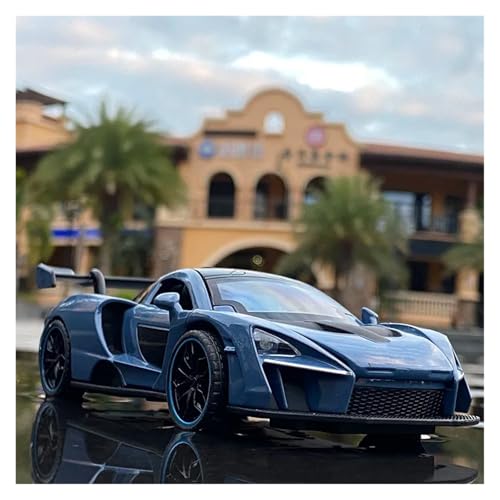 Maßstab 1 32 Für Toyota Senna Legierungs-Sportwagenmodell Hohe Simulation Metall-Rennwagen Mit Sound Licht Spielzeug Geschenk Für Kinder Druckgussmodelle Motorfahrzeuge(Blau) von DUEVEL