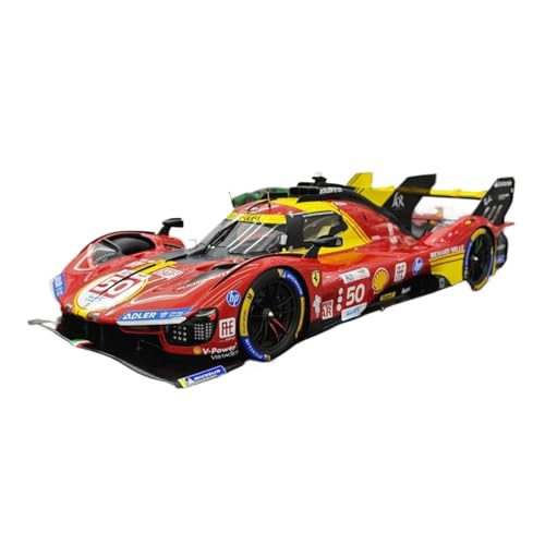 Maßstab 1:12 für Ferrari 499P Victory 50 Simulationsmodell Ornament 2024 Le Mans Collection Druckgussmodelle Motorfahrzeuge von DUEVEL