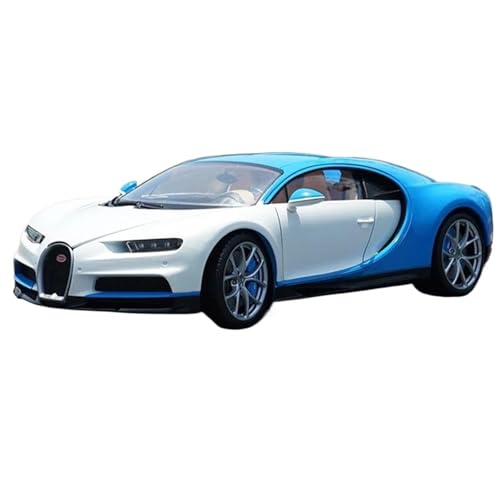 Maßstab 1:18 Druckgusslegierung Für GTA Bugatti Chiron Supercar Spielzeugautos Modellklassiker Geschenke Druckgussmodelle Motorfahrzeuge(White) von DUEVEL