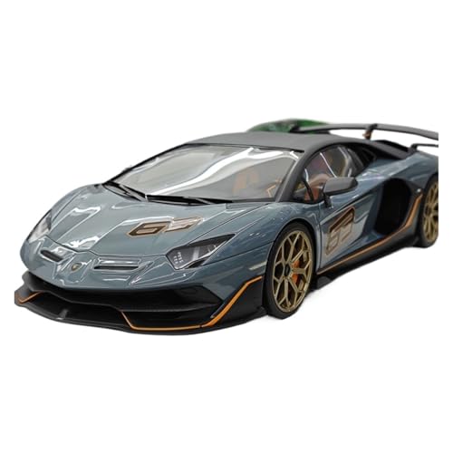 Maßstab 1:18 Für Lamborghini Aventador SVJ Grau Harz Auto Modell Sammeln Ornament Druckgussmodelle Motorfahrzeuge von DUEVEL