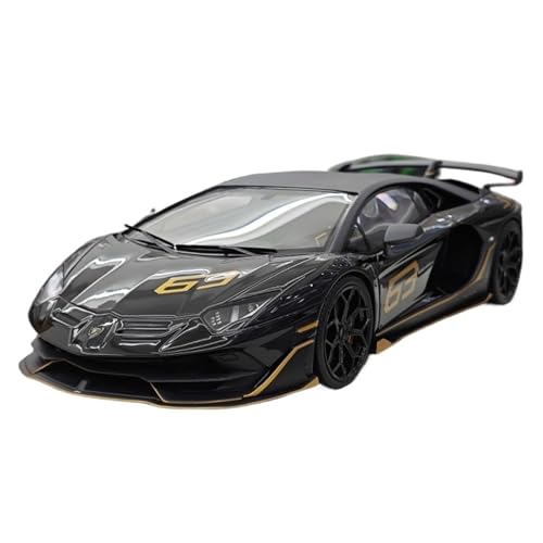 Maßstab 1:18 Für Lamborghini Aventador SVJ Schwarz Harz Auto Modell Sammler Ornament Druckgussmodelle Motorfahrzeuge von DUEVEL