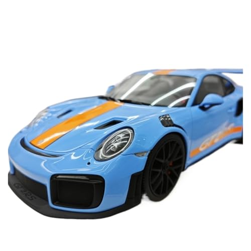 Maßstab 1:18 Für Porsche 911 GT2RS Weissach-Paket Gulf Blue Painting Automodellsammlung Druckgussmodelle Motorfahrzeuge von DUEVEL