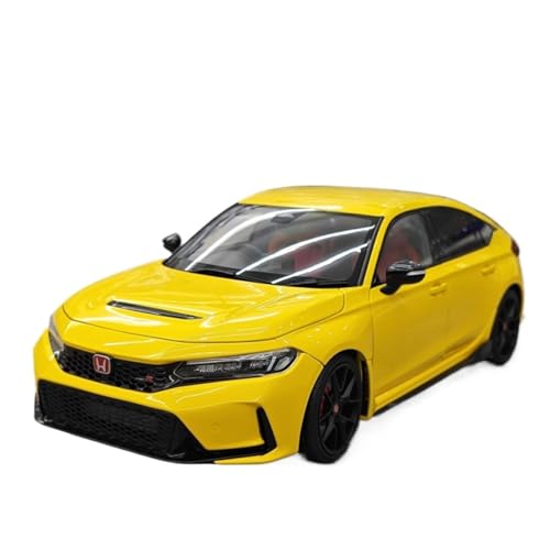 Maßstab 1:18 für Honda Civic Type R FL5 Gelb Replik Legierung Auto Modell Sammlung Druckgussmodelle Motorfahrzeuge von DUEVEL