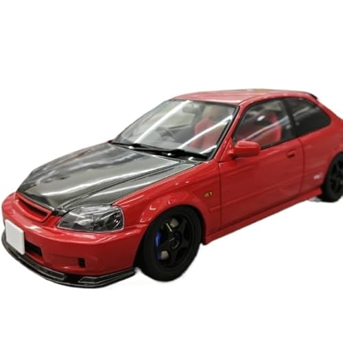 Maßstab 1:18 für Honda Civic Typer EK9 Rot Simulation Legierung Auto Modell Sammler Ornament Druckgussmodelle Motorfahrzeuge von DUEVEL
