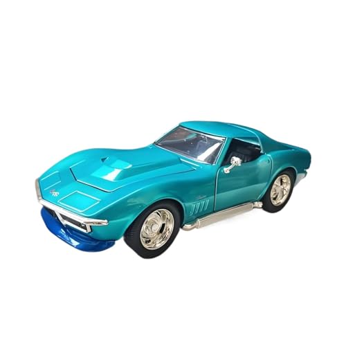 Maßstab 1:24 Für Corvette Stingray ZL1 1969 Antikes Klassisches Modell Fertiges Miniaturfahrzeug Sammlungsdisplay Druckgussmodelle Motorfahrzeuge(Blue 1) von DUEVEL