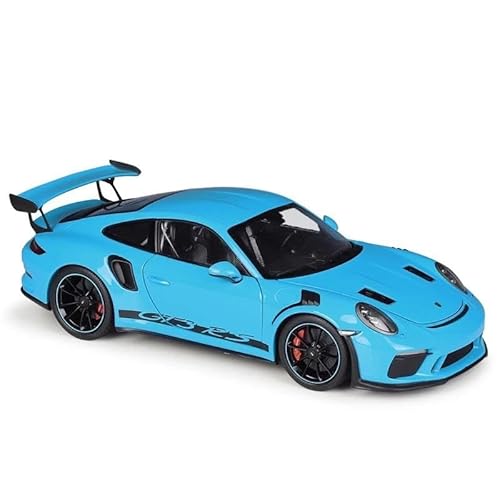 Porsche 911 GT3 RS Welly Diecast 1 18 Für Autosimulator Limitierten Maßstab Sportwagen Metalllegierungsauto Erwachsenenkollektion Druckgussmodelle Motorfahrzeuge(Blau) von DUEVEL