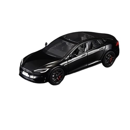 Spielzeugauto 1 24 Maßstab Für Tesla Model S Metalllegierung Modellauto Mit Klang Und Licht Zentralsteuerungs-Ornament Druckgussmodelle Motorfahrzeuge(Schwarz) von DUEVEL