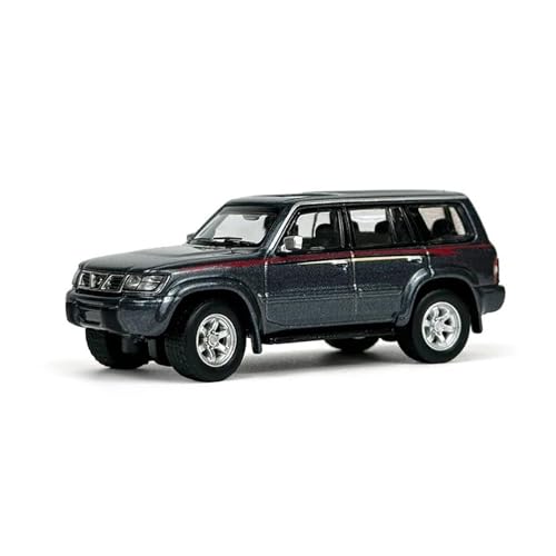 Statisch 1 64 Für Nissan Patrol Y61 1998 Auto-Legierungsdruckguss-Modell Sammlung Dekoration, Ornamente, Geschenkmodell Druckgussmodelle Motorfahrzeuge(Gray) von DUEVEL
