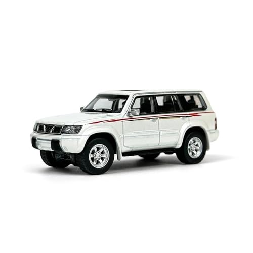 Statisch 1 64 Für Nissan Patrol Y61 1998 Auto-Legierungsdruckguss-Modell Sammlung Dekoration, Ornamente, Geschenkmodell Druckgussmodelle Motorfahrzeuge(White) von DUEVEL