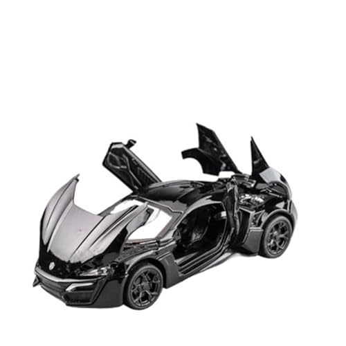 Supercar Modell 1 32 Für Lykan Hypersport Legierung Simulation Sport Auto Modell Spielzeug Metall Fahrzeuge Geschenk Sammlung Druckgussmodelle Motorfahrzeuge(Schwarz) von DUEVEL