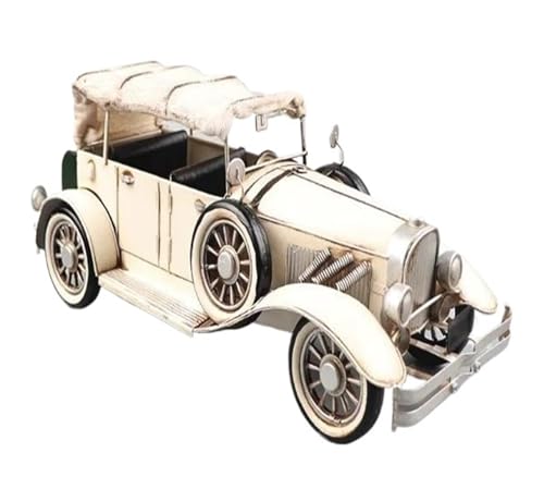 Zur Simulation Klassischer Autos, Modell, Schmiedeeisen, Retro-Nostalgie-Objekte, Sammlung, Dekoration, Ornamente Druckgussmodelle Motorfahrzeuge(White) von DUEVEL
