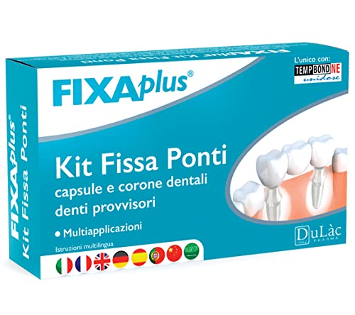 Dulàc - Zahnzement für Kronen und Brücken, Multi-Applikations und Schnell Trocknend - Provisorischer Zahnkleber für Kronen, Brücken und Zahnkapseln - Mit Zahnzement Selbsthärtend von DULÀC FARMACEUTICI 1982