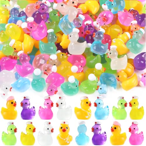 DULEFUN 80 Stück Mini-Enten aus Kunstharz, Krankenschwesterwoche, Geschenk, kleine Harz-Ente, Krankenschwester-Tag, Dankeschön-Geschenk für Puppenhaus, Mikro-Landschaftsdekorationen DULEFUN 80 Stück Mini-Enten aus Kunstharz, Krankenschwesterwoche, Geschenk, kleine Harz-Ente, Krankenschwester-Tag, Dankeschön-Geschenk für Puppenhaus, Mikro-Landschaftsdekorationen von DULEFUN