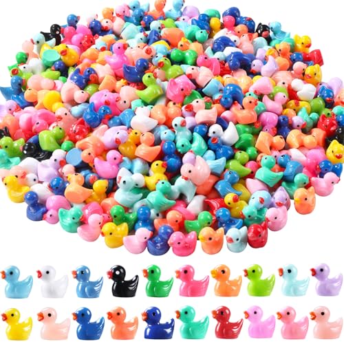 DULEFUN Mini-Enten aus Kunstharz, bunt, klein, kleine Kunstharz-Enten für Puppenhaus, Mikro-Landschaftsdekorationen, 200 Stück DULEFUN Mini-Enten aus Kunstharz, bunt, klein, kleine Kunstharz-Enten für Puppenhaus, Mikro-Landschaftsdekorationen, 200 Stück von DULEFUN