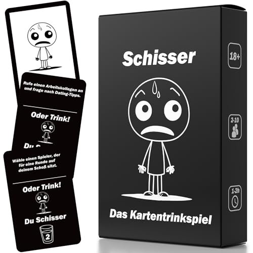 SCHISSER Karten Trinkspiel, Kartenspiele für Erwachsene, Partyspiele für lustige Kartenspiel Spieleabende, Party Games, Gesellschaftsspiele für Erwachsene, Junggesellenabschied Drinking Game SCHISSER Karten Trinkspiel, Kartenspiele für Erwachsene, Partyspiele für lustige Kartenspiel Spieleabende, Party Games, Gesellschaftsspiele für Erwachsene, Junggesellenabschied Drinking Game von DULION