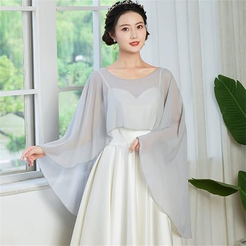Abendumhang für Flapper Sommer Dünne Schal Hochzeit Kleid Täglichen Mit Rock Cape Weibliche für Damen-Accessoires(Gray) von DUMRALBQE