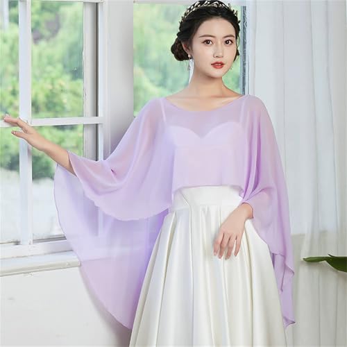 Abendumhang für Flapper Sommer Dünne Schal Hochzeit Kleid Täglichen Mit Rock Cape Weibliche für Damen-Accessoires(Lila) von DUMRALBQE