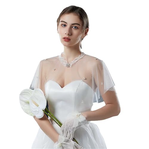 Abendumhang für Flapper Sommerhochzeit Hochzeitsschal Brautkleid Spitzen Cardigan Cape für Damen-Accessoires Abendumhang für Flapper Sommerhochzeit Hochzeitsschal Brautkleid Spitzen Cardigan Cape für Damen-Accessoires von DUMRALBQE