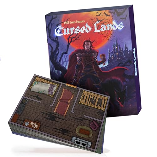 Dungeon Craft: Cursed Lands Brettspiel – 1000+ Fantasy Tabletop Rollenspiel Geländefliesen für Dungeon Battle Maps – doppelseitig trocken/nass abwischbar – D&D kompatibel von DUNGEON CRAFT
