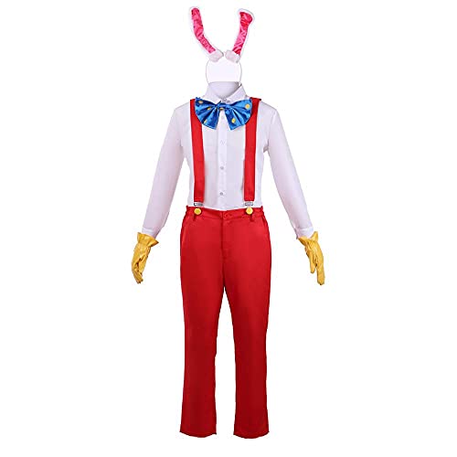 DUNHAO COS Kostüm Cosplay Roger Rabbit Unisex Hasenkostüm Langohrenkostüm Halloween-Kostüm für Film von DUNHAO COS
