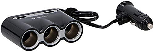 Dunlop Steckdose Feuerzeug-Stecker 3-Fach (12V - 3,4A) schwarz von Dunlop