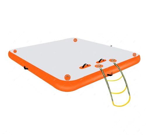 Aufblasbares Schwimmdock, aufblasbare Dock-Plattform, 5/8/10 Fuß Air Dock-Plattform, schwimmendes Inselfloß, rutschfeste Air Dock-Plattform mit abnehmbarer Leiter für Pool, Strand, Meer(Orange,240*180 Aufblasbares Schwimmdock, aufblasbare Dock-Plattform, 5/8/10 Fuß Air Dock-Plattform, schwimmendes Inselfloß, rutschfeste Air Dock-Plattform mit abnehmbarer Leiter für Pool, Strand, Meer(Orange,240*180 von DUOAZJL