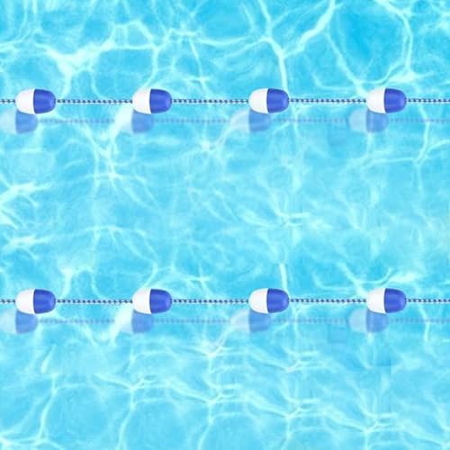 DUOAZJL 3,3 bis 60 Fuß schwimmende Sicherheitstrennlinie für Schwimmbahnen im Pool, Anti-Wellen-Sicherheitsseil, schwimmende Sicherheitslinie für unterirdische Pools(6m/20ft) von DUOAZJL