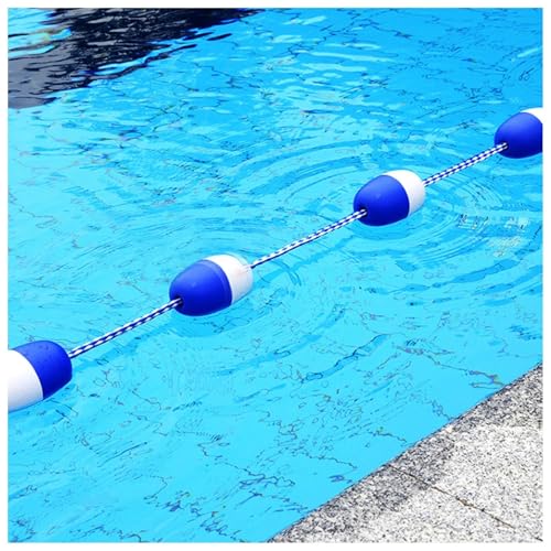 DUOAZJL 3,3 bis 60 Fuß schwimmende Sicherheitstrennlinie für Schwimmbahnen im Pool, Anti-Wellen-Sicherheitsseil, schwimmende Sicherheitslinie für unterirdische Pools(6m/20ft) von DUOAZJL