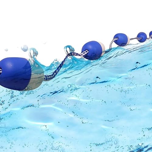 DUOAZJL 3,3 bis 60 Fuß schwimmende Sicherheitstrennlinie für Schwimmbahnen im Pool, Anti-Wellen-Sicherheitsseil, schwimmende Sicherheitslinie für unterirdische Pools(9m/30ft) von DUOAZJL