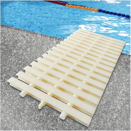 DUOAZJL ABS-Überlaufgitter für Schwimmbäder, Duschablauf-Siebabdeckung, Spleißbarer Dachrinnenschutzfilter für Auffahrten, Terrassendecks, für oberirdische Pools und Gehwegbalkone(25x100CM/2pcs) von DUOAZJL