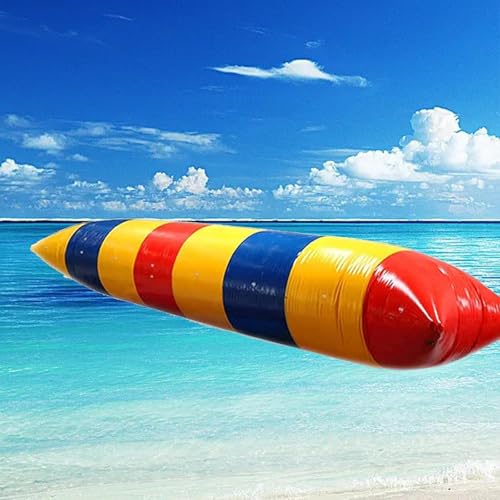 DUOAZJL Aufblasbarer Wasserkatapult-Blob/Wasser-Schlauchboote Katapult-Taschen-Springkissen mit Luftpumpe, Spielen für Wassersportspiele, Wasserpark-Spielkissen, Geeignet(2 * 6M) von DUOAZJL