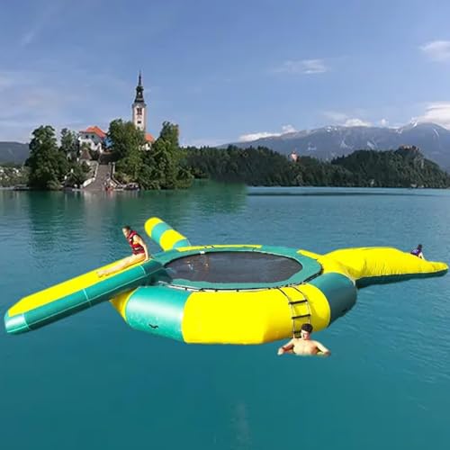 DUOAZJL Aufblasbares Wassertrampolin, Seetrampolin, Rutschen-Wassertrampolin, Splash Pad, Schwimmplattform für Erwachsene, Trampoline für Wasserparks von DUOAZJL