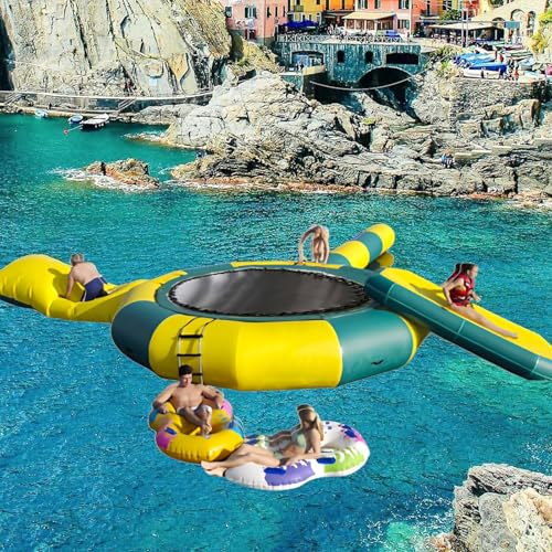 DUOAZJL Aufblasbares Wassertrampolin, Seetrampolin, Rutschen-Wassertrampolin, Splash Pad, Schwimmplattform für Erwachsene, Trampoline für Wasserparks von DUOAZJL