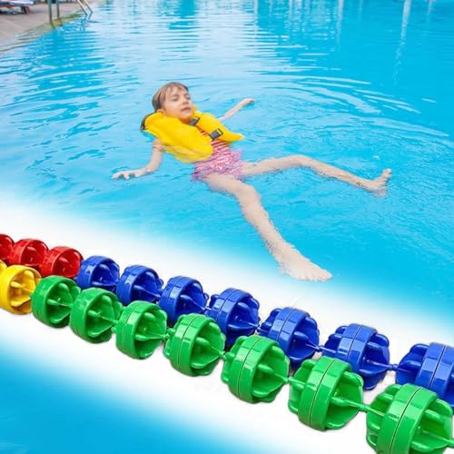 DUOAZJL Schwimmende Sicherheitstrennleine für Schwimmbecken, Schwimmseil schwimmt zur Unterteilung des Beckens von 4,8 m, 5,5 m, 6,1 m, 7,6 m, 9,1 m, starker Auftrieb(Nylon,3m/10ft) von DUOAZJL